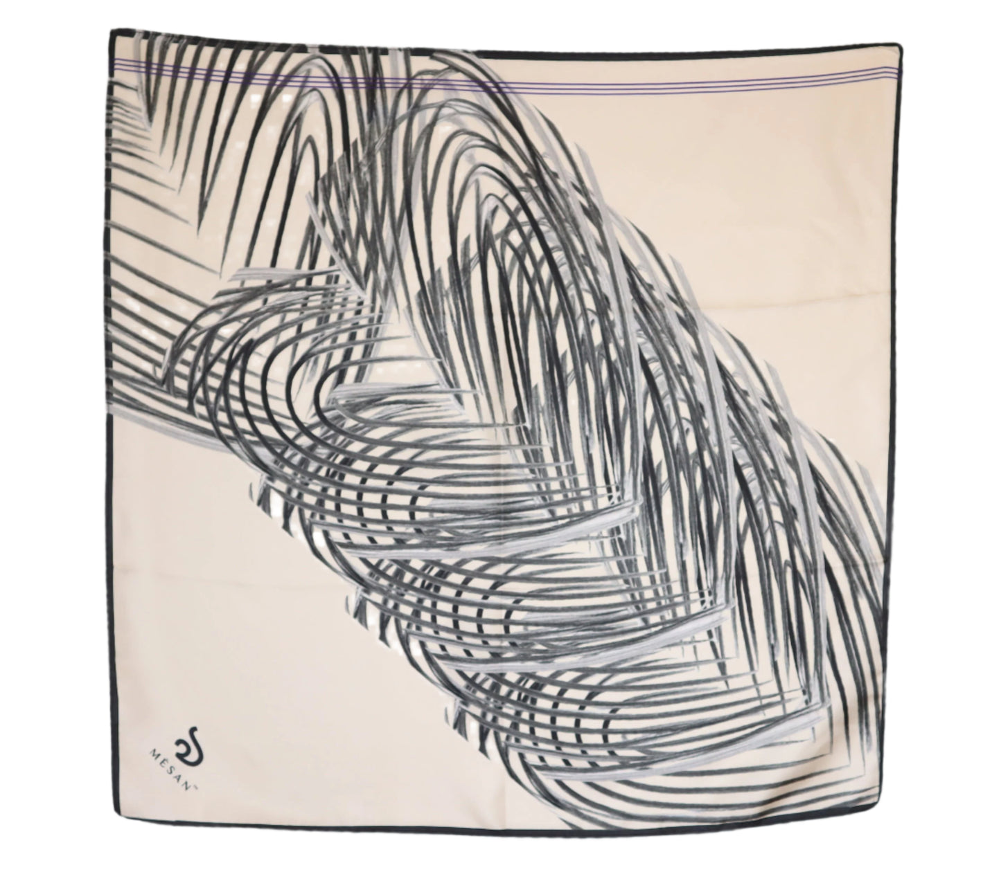 Mèsan Heartbeat Mulberry Silk Scarf