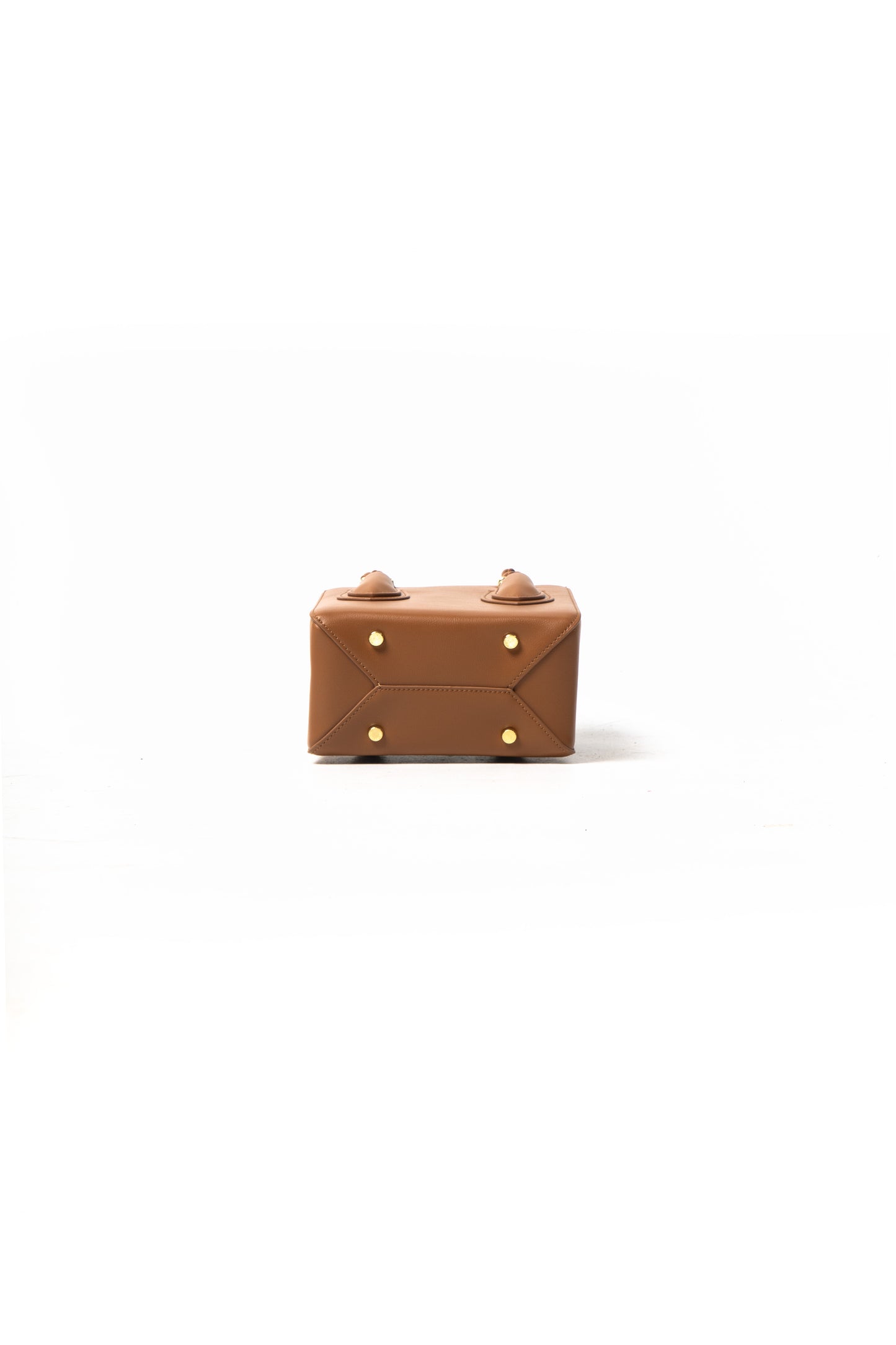 'Oyin' Brown Boxy Tote With Gold Hardware