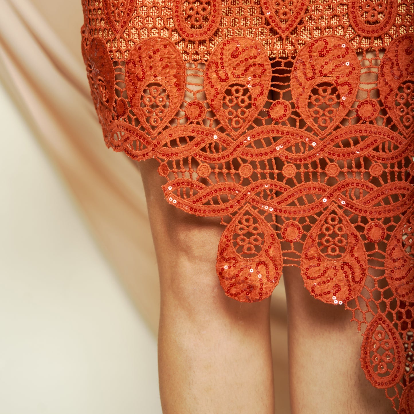 Copper Asymmetrical Skirt
