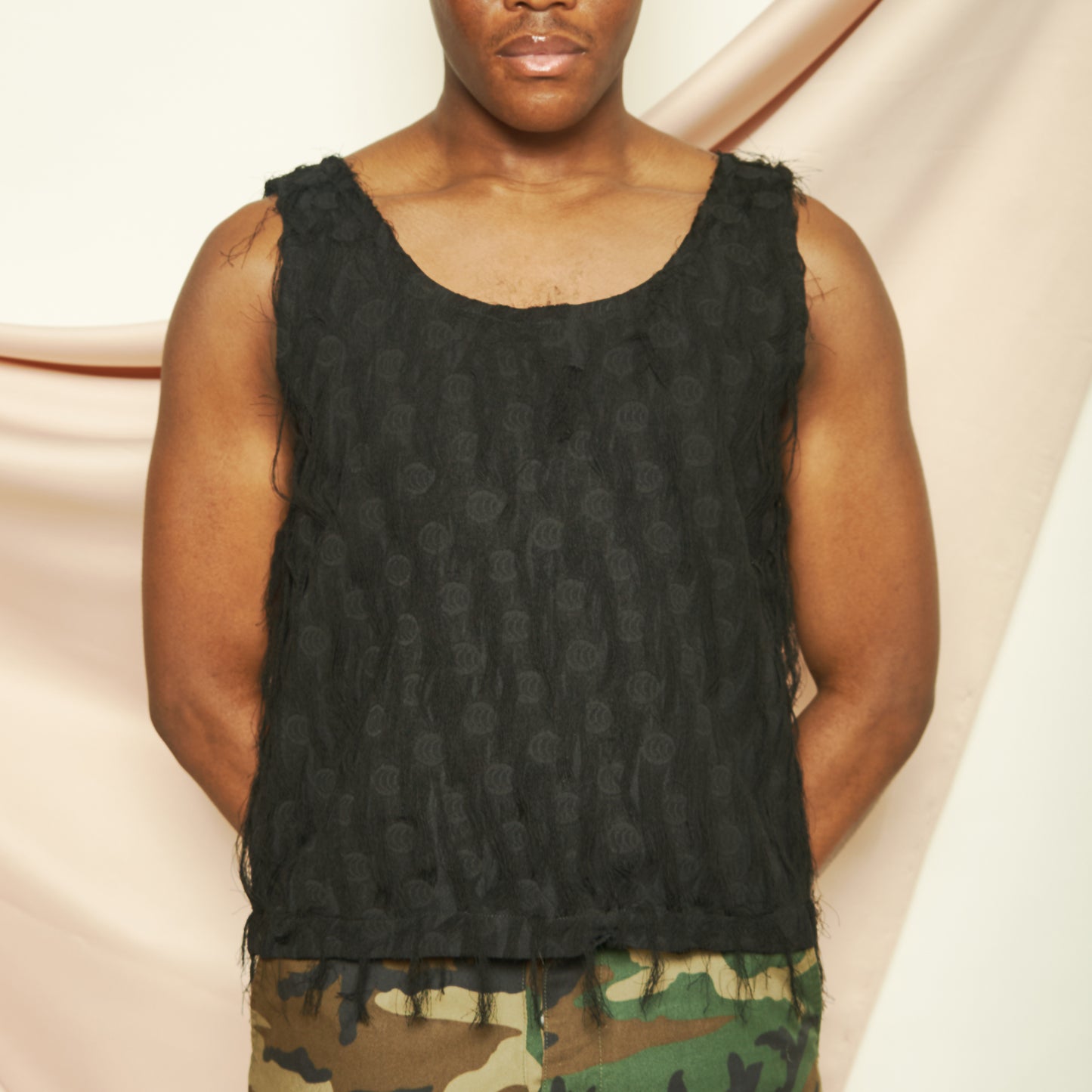 Fringed Black Tank