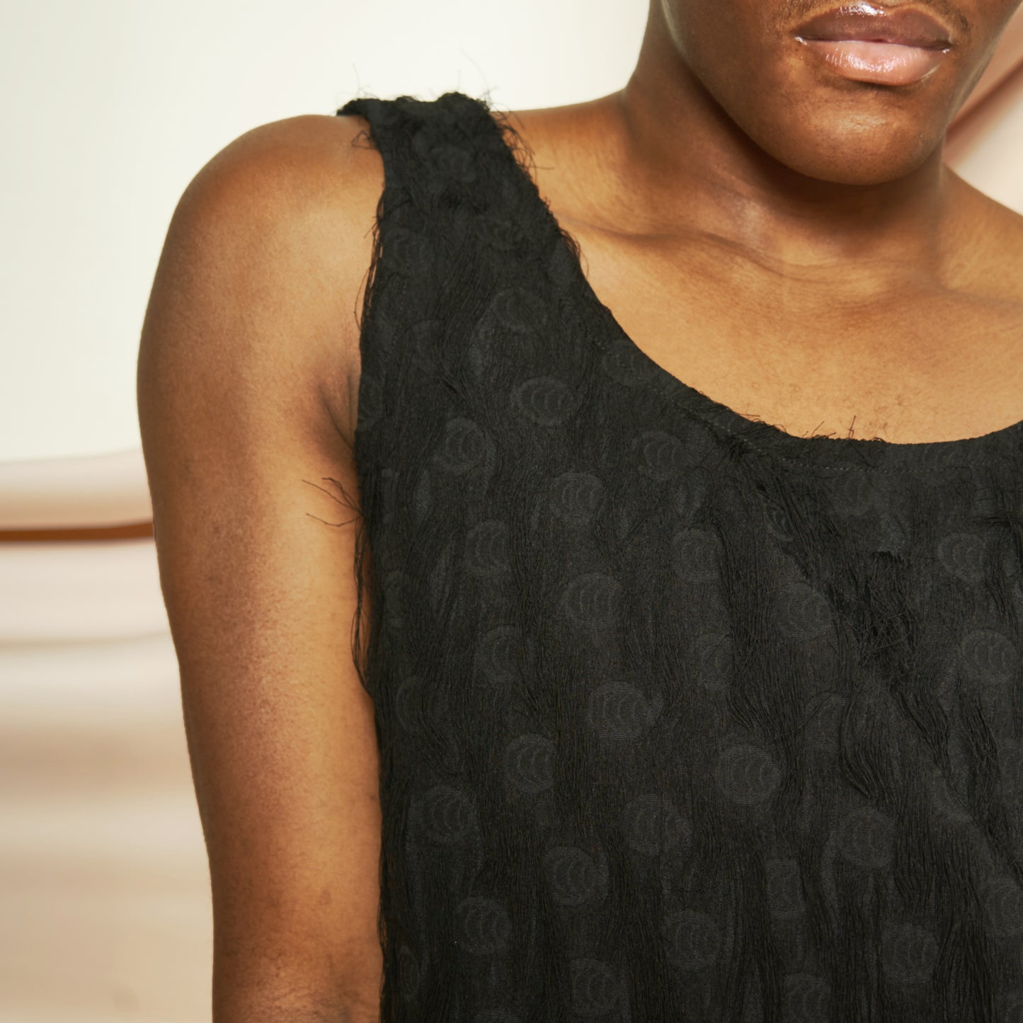 Fringed Black Tank