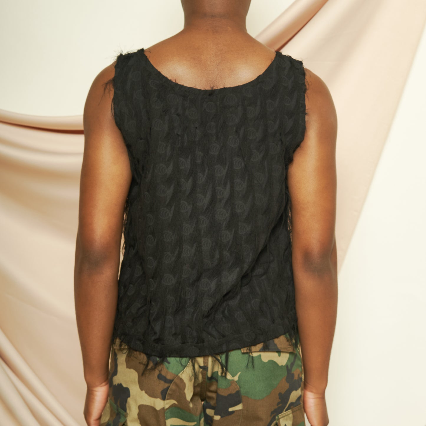 Fringed Black Tank