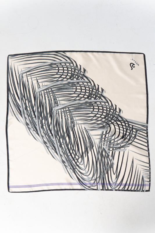 Mèsan Heartbeat Mulberry Silk Scarf