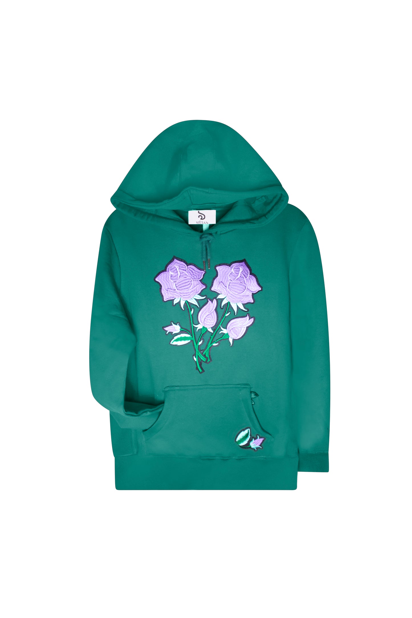 Floral Organic Cotton Berry Green Sweatshirt