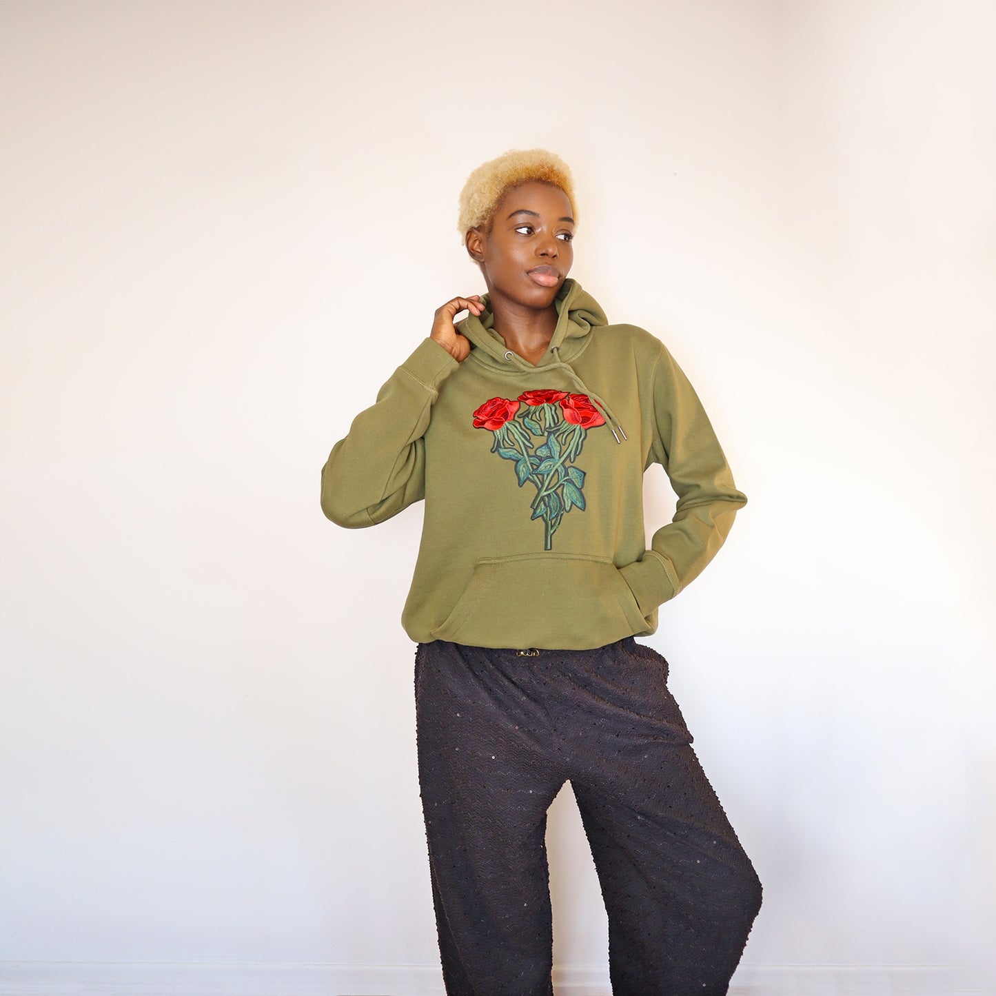 Rosey Organic Cotton Olive Sweatshirt