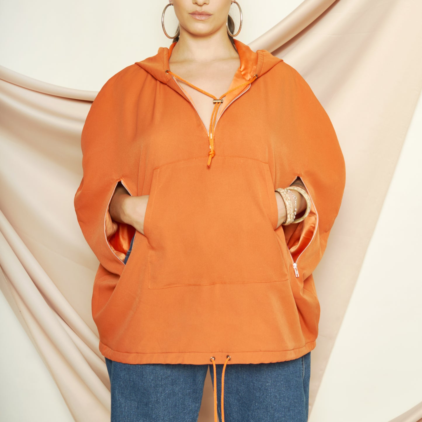 Orange Cape Hoodie