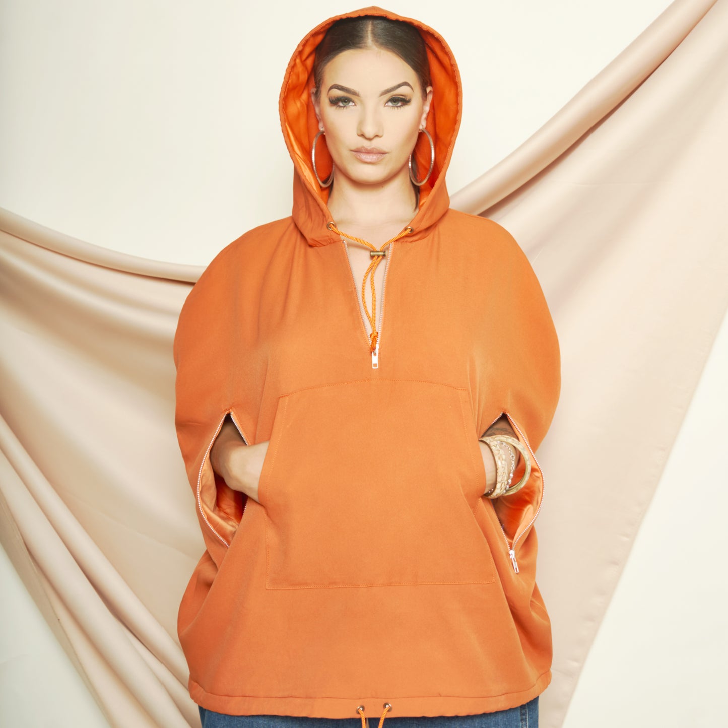 Orange Cape Hoodie