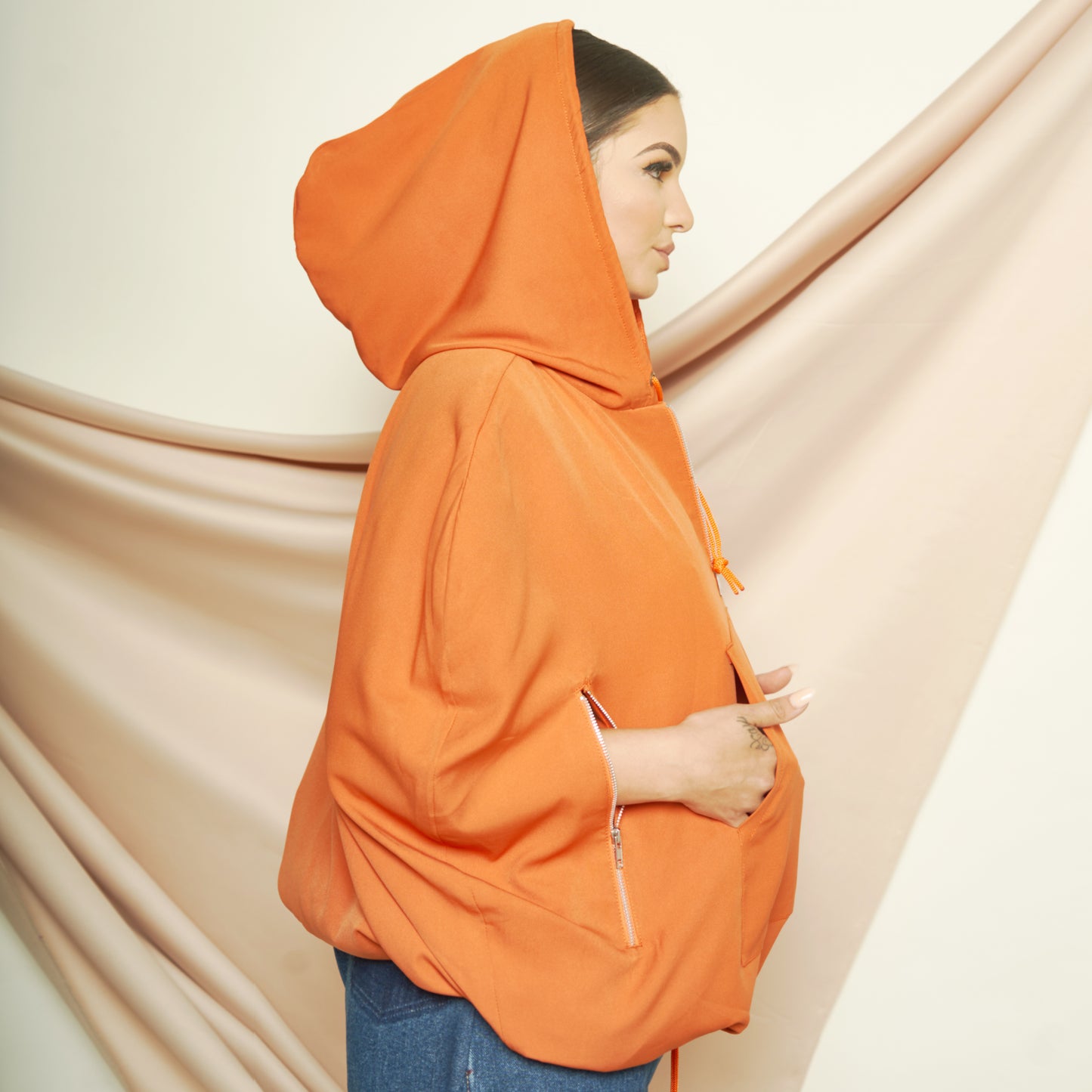 Orange Cape Hoodie